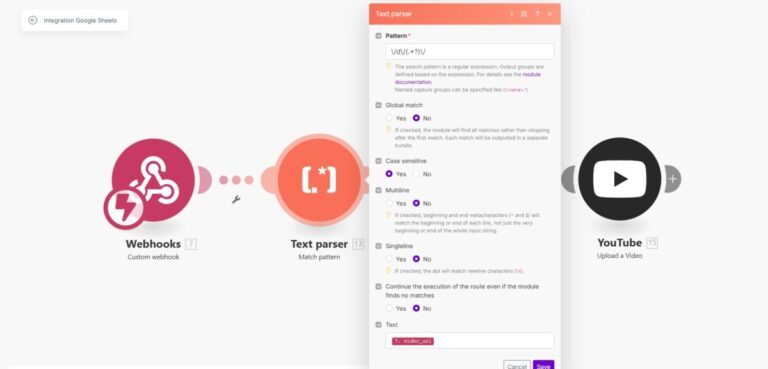 Text Parser 설정