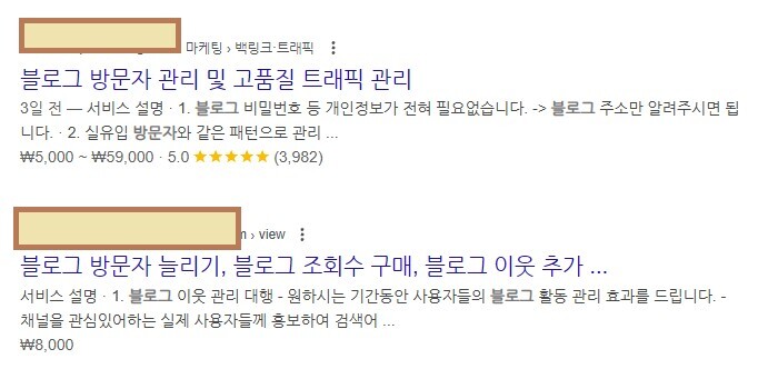 블로그 방문자 상품